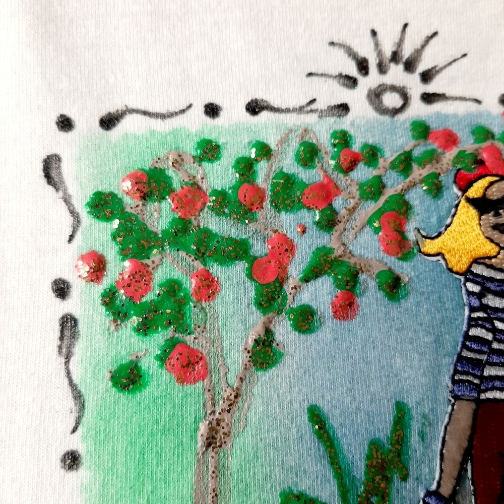 HAND PAINTED VTG GRAPHIC TEE SHIRT - Picture 8 of 11